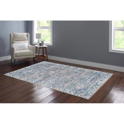 Linon Home Decor Elema 7 ft. W X 5 ft. L Green Washable Polyester Area Rug