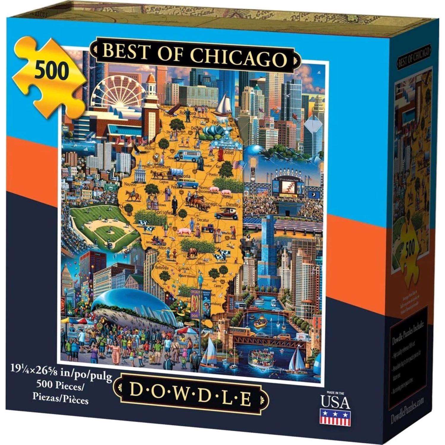 Dowdle Best of Chicago Personal Puzzle Cardboard/Paper Multicolored 500 ...