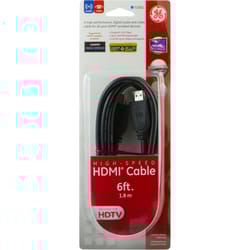GE 6 ft. L Audio-Video Cable HDMI