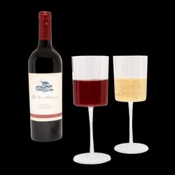 Blueoco BarY3 11 oz Clear Plastic Wine Glass Set