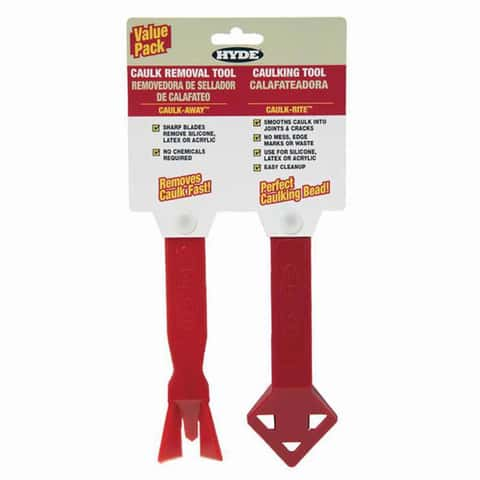 Hyde 43660 Caulk Removal Tool, Plastic, Red