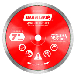 Diablo 7 in. D X 5/8 in. Diamond Masonry Cut-Off Disc 1 pk