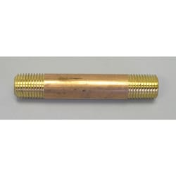 Campbell 1-1/4 in. MPT 1-1/4 in. D MPT Brass Pipe Nipple 2 in. L