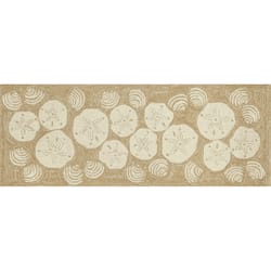 Liora Manne Frontporch 2 ft. W X 5 ft. L Natural Novelty Polyester Runner Rug