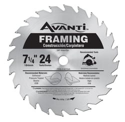 Avanti 7-1/4 in. D X 5/8 in. Carbide Tipped Steel Framing Saw Blade 24 teeth 1 pk