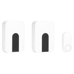 Globe Black/White Plastic Wireless Doorbell Kit