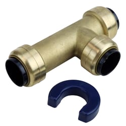 Apollo Tectite Push to Connect 3/4 in. PTC in to X 3/4 in. D PTC Brass Slip Tee