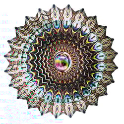 Spinfinity Designs Multi-color Stainless Steel 12 in. Gazing Mandala Large Outdoor Spinner