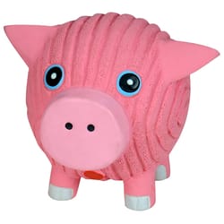 HuggleHounds Ruff-Tex Pink Latex Hamlet The Pig Dog Toy Large