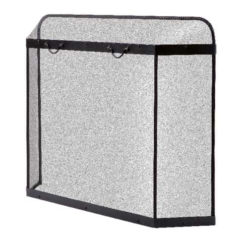 Single Panel Fireplace Screen Free Standing Spark Guard Fence for