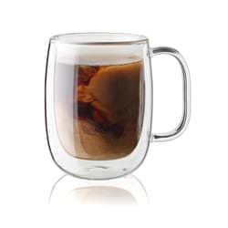 Zwilling J.A Henckels Sorrento Clear Glass Double Wall Coffee Mug 8 pk