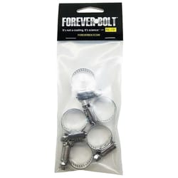FOREVERBOLT 7/16 in to 25/32 in. SAE 6 Mini Clamp Silver Hose Clamp Stainless Steel Band