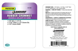 Jandorf 1-7/8 in. D Rubber Grommet 2 pk