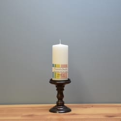 JANDE BLOKLYS White Unscented Scent Pillar Candle