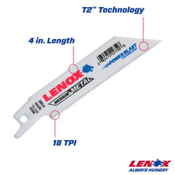 LENOX METALWOLF 4 in. Bi-Metal WAVE EDGE Reciprocating Saw Blade 18 TPI 1 blade