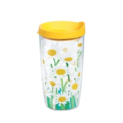 Tervis 16 oz White Daisies Multicolored BPA Free Tumbler with Lid