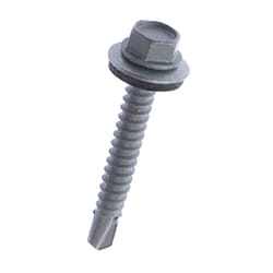 Teks No. 12 Size X 1-1/2 in. L Hex Drive Hex Washer Head Coarse Roofing Screws