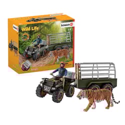 Schleich Wild Life Quad Bike w/Trailer & Ranger Toy Multicolored