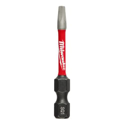 Milwaukee Shockwave Square #1 X 2 in. L Screwdriver Bit Steel 1 pc