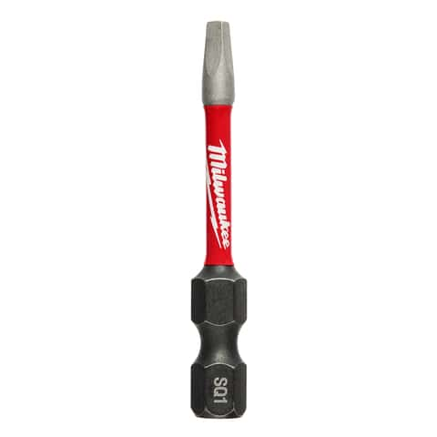 Milwaukee Shockwave Square #1 X 2 in. L Screwdriver Bit Steel 1 pc