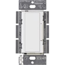 Lutron Maestro White 600 W Dual Control Dimmer Switch 1 pk