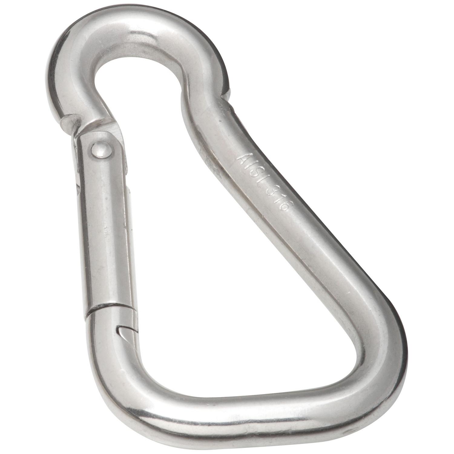 AISI 316 Stainless Steel Outdoor Spring Hook Snap Carabiner Clips Please  Choose Size