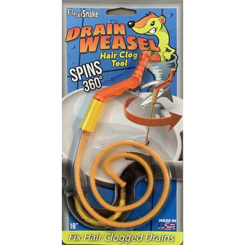 FlexiSnake Pro Drain Weasel Snake Hair Clog Remover Plumbing Tools, 5 Pack  