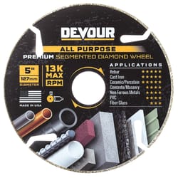 NuTek DEVOUR 5 in. D Diamond Segmented Cutting Wheel