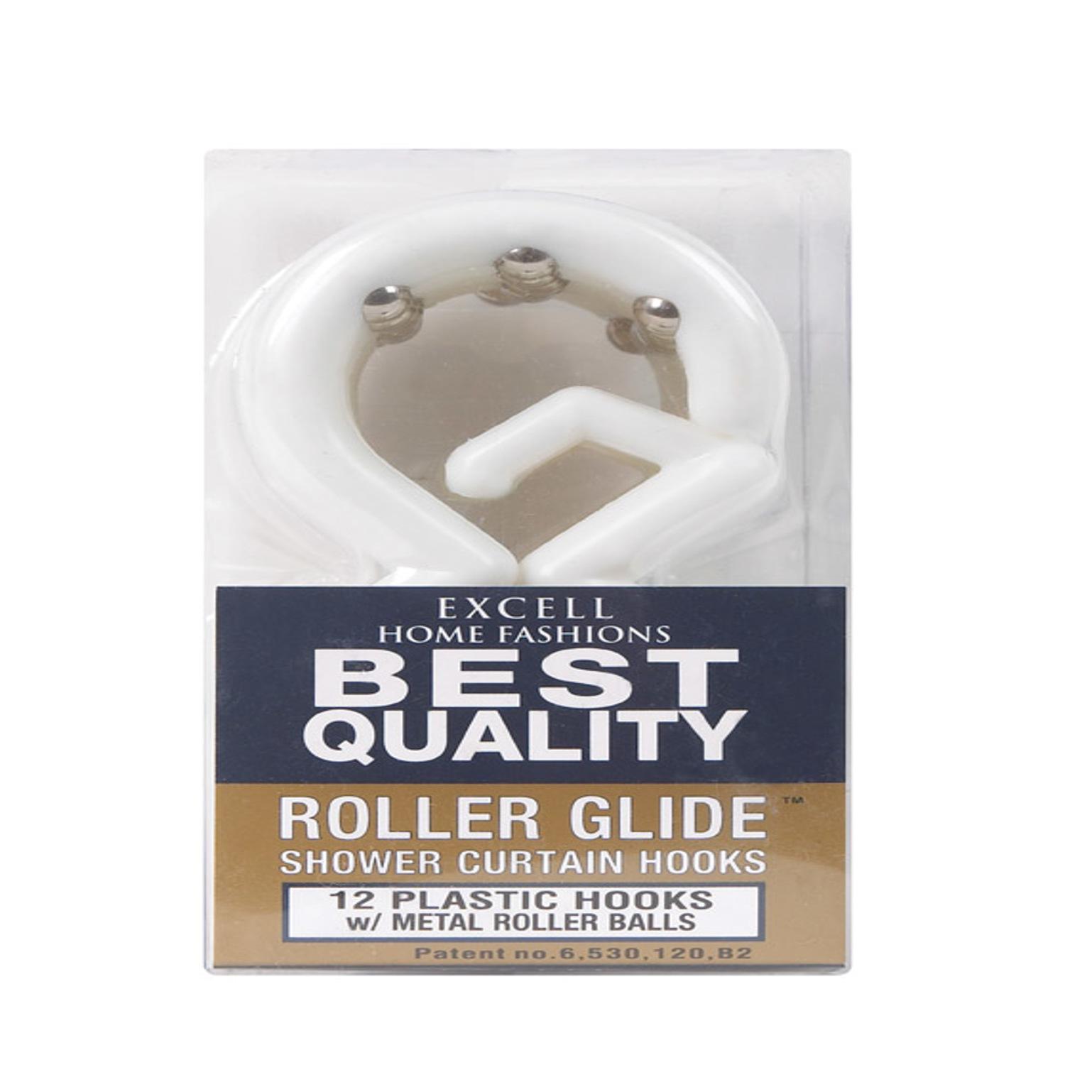 Excell White Plastic Shower Curtain Rings 12 pk - 060O0-0328-100 - Bathroom Accessories  sku 060O0-0328-100