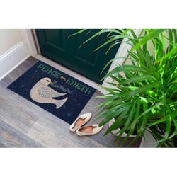 Entryways 17 in. W X 28 in. L Blue Peaceful Tiding Coir Door Mat