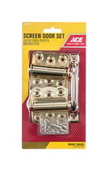 Ace Bright Brass Steel Screen/Storm Door Hardware Set 2 pk