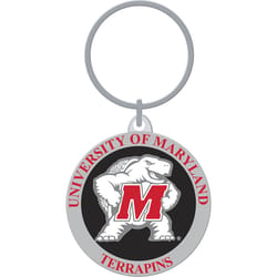 HILLMAN NCAA Tempered Steel Silver Split Ring Keychain