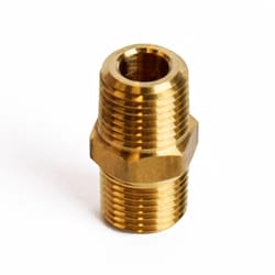 ATC 1/8 in. MPT 1/8 in. D MPT Yellow Brass Hex Nipple