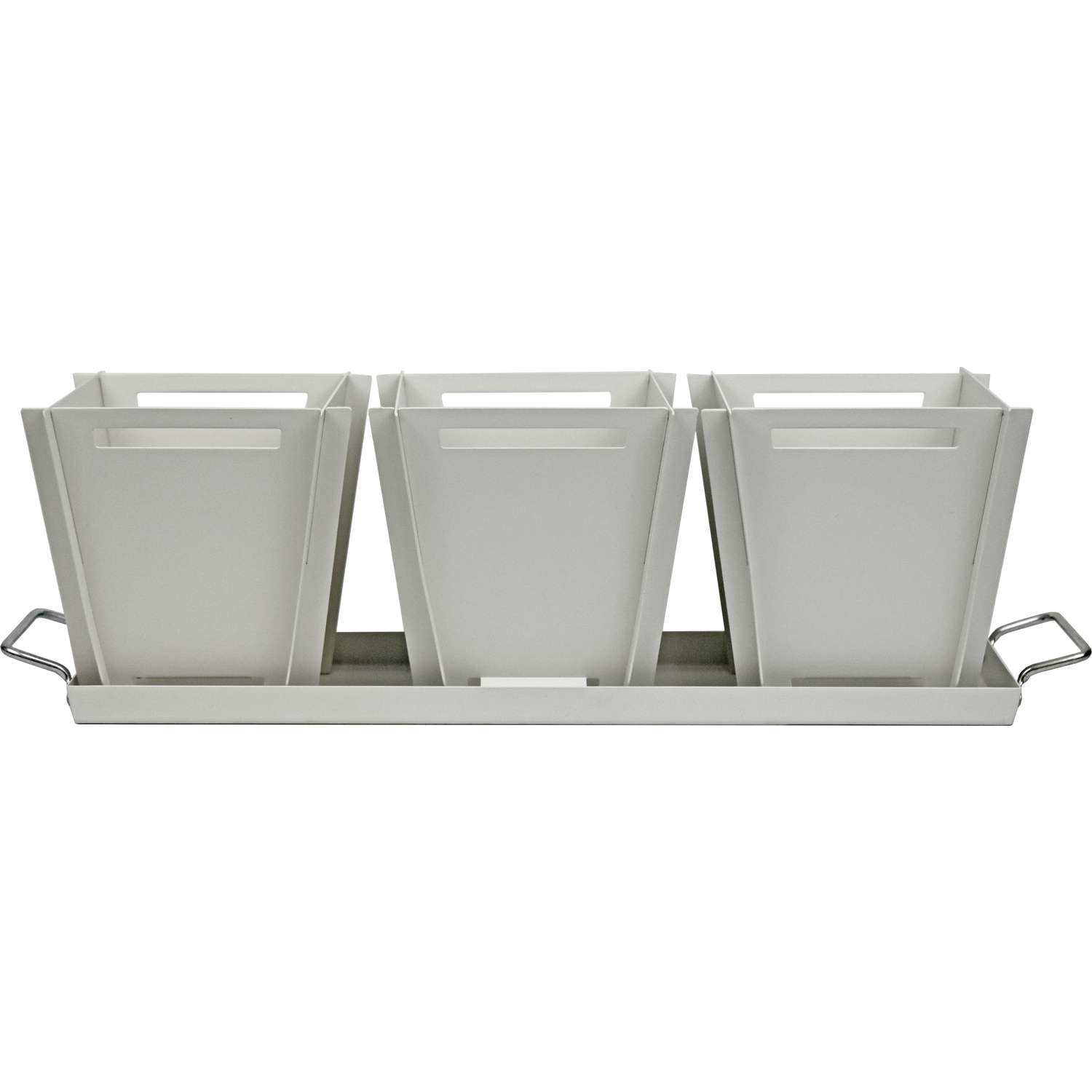 Groovebox 6 In H X In W Steel 3 Pot Planter Set White Ace Hardware