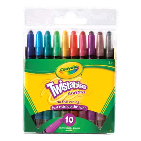 16 Metallic crayons in vinyl pouch, Twist-up Crayons
