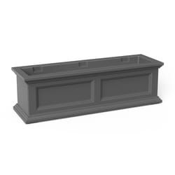 Mayne Fairfield 11 in. H X 36 in. W X 11 in. D Polyethylene Window Box Graphite Gray