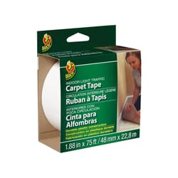 Duck 1.88 in. W X 75 ft. L Reversible Scrim Indoor Carpet Tape