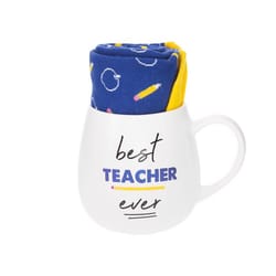 Pavilion Warm & Toe-sty 15.5 oz White BPA Free Teacher Mug