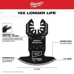Milwaukee 3.88 in. L X 0.5 in. W Diamond Grit Open-Lok Contoured Boot Grout Removal Blade 1 pk