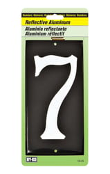 Hy-Ko 3-1/2 in. Reflective White Aluminum Nail-On Number 7 1 pc