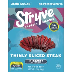 Stryve Biltong Hickory Seasoned Beef Strips 2.25 oz Bagged