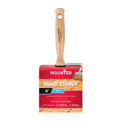 Wooster Bravo Stainer 4 in. Flat Paint Brush