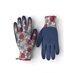 Hestra Job Women's Outdoor Floral Gardening Gloves Blue L 1 pair