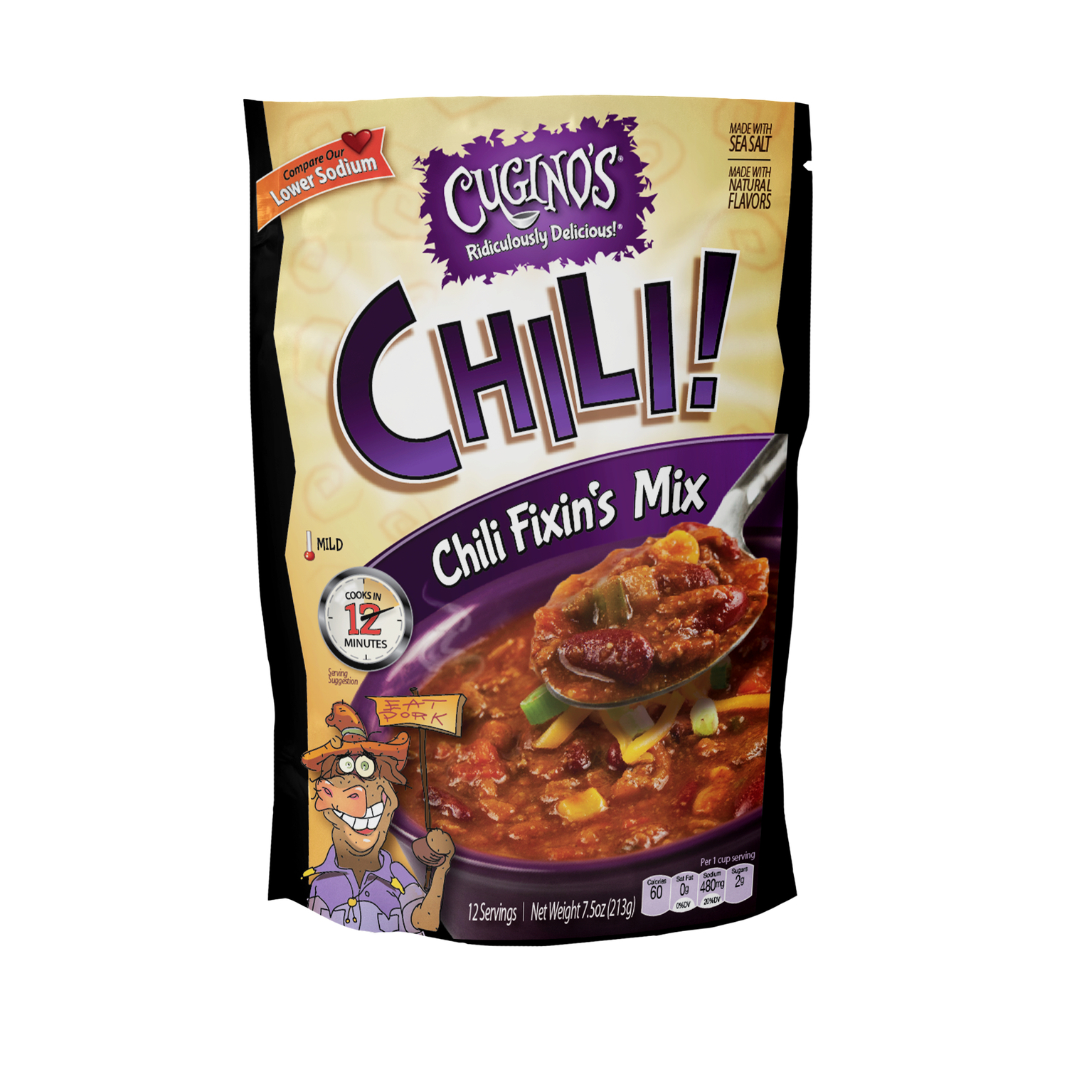 Cugino's Chili Dry Soup Mix 7.5 oz Pouch -  SCFP12-C