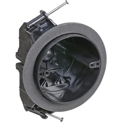 Carlon 2-3/4 in. Round Polycarbonate 4 gang Ceiling Box Black