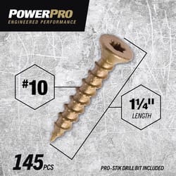 HILLMAN Power Pro No. 10 Ga. X 1-1/4 in. L Star Flat Head Coarse Multi-Material Screws