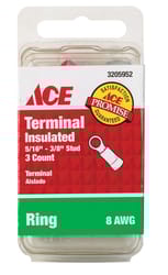 Ace Ring Terminal Red 3 pk