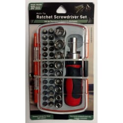 Jacent Ratcheting Screwdriver and Bit Set 8 in. 37 pc