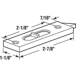 Prime-Line White Vinyl Window Tilt Latch 2.9 in. W X 1.1 in. L For Vinyl Windows 2 pk