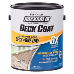 Rust-Oleum RockSolid 6X Deck Coat Solid Tintable Matte Tint Base Water-Based Acrylic Deck Resurfacer